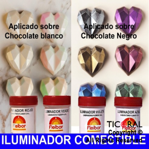 F.ILUMINADOR COMESTIBLE POLVO AZUL 3GR x 4